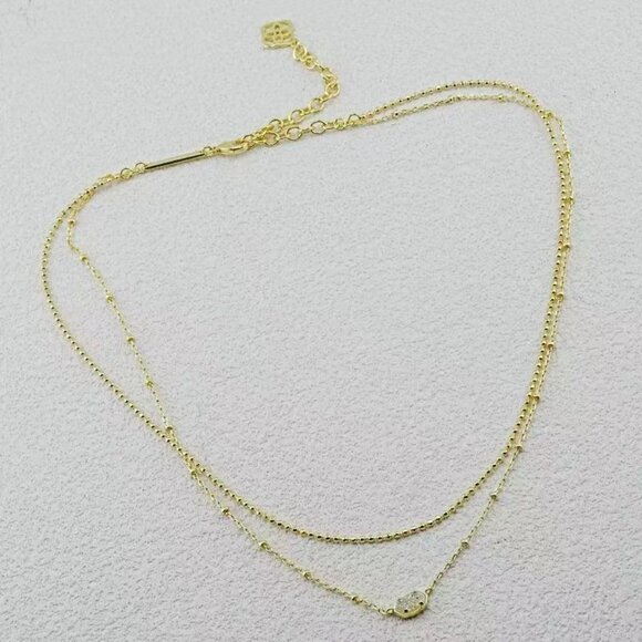 Kendra Scott Double-layered agate crystal necklace - Picture 3 of 5